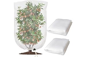 HHTHH 2pcs 3.9x5.9ft Garden Netting Bags with Drawstring Plant Mesh Cover Protect Vegetable Fruit Trees from Insect Birds