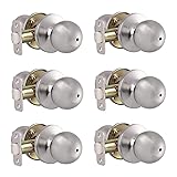 Knobonly 6 Pack Privacy Door Handle Satin Nickel