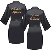 Super Shopping-zone Women's Pure Bride Robes Embroidery Bridesmaid Robes Bridal Party Kimono Robe Wedding Sleepwear