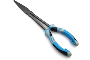 CRAZY SHARK Long Nose Fishing Pliers Hook Remover Tools 11 Inches (Blue)