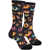 DEKIFNHG Halloween Funny Novelty Socks Casual Athletic Crazy Crew Socks For Women Men Gifts
