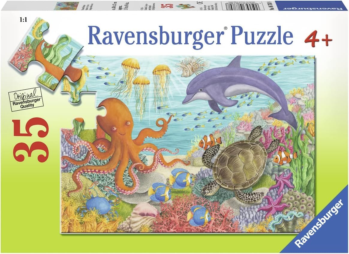 Ravensburger Ocean Friends puzzle Jigsaw Kids Age 3 Years Up - 35 Pieces - Educational Toddler Toys & Games