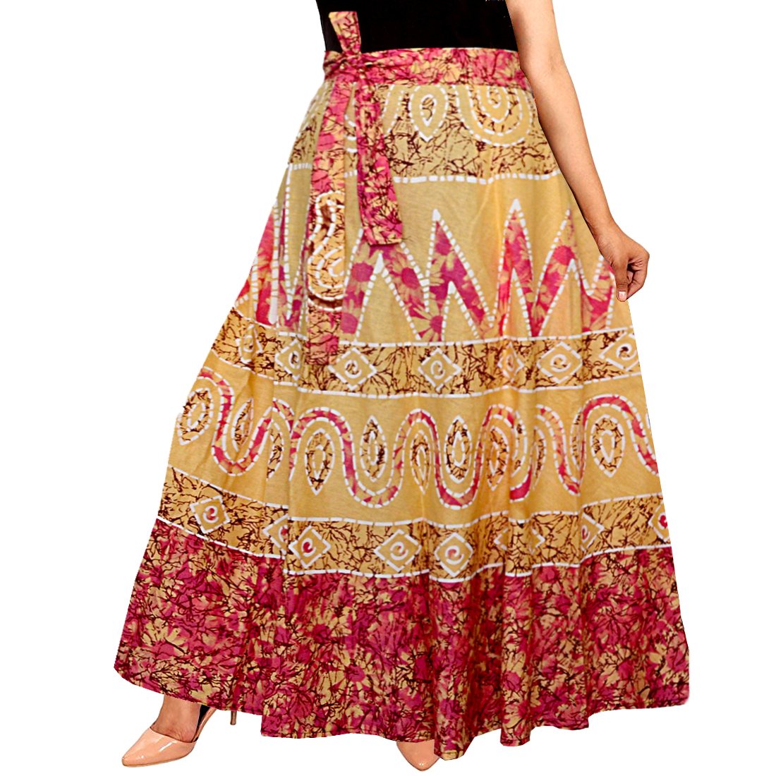jwf women's cotton long skirt(sk_5104, blue, free size)