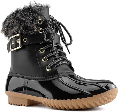 fashion waterproof middle height heel boots