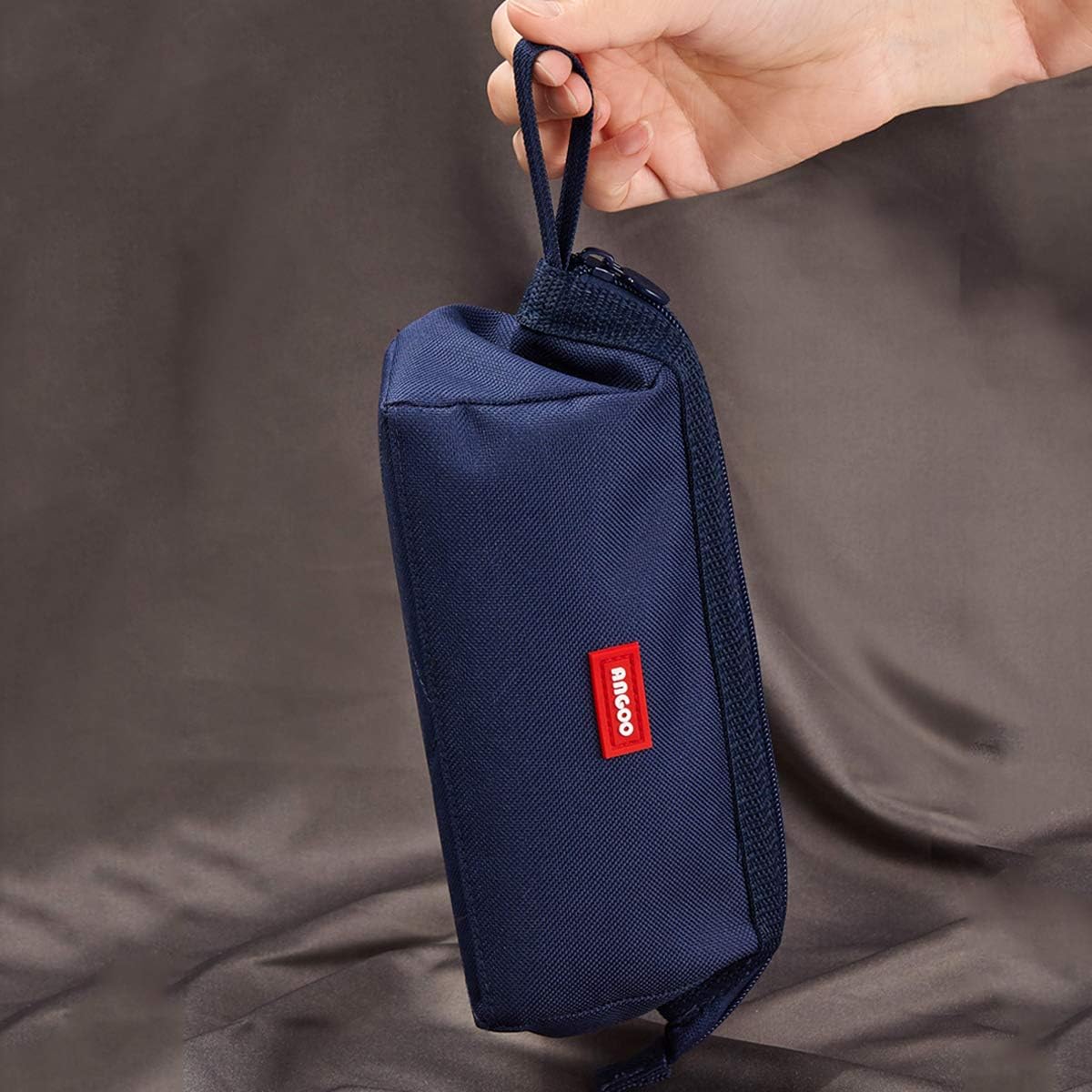 iSuperb Large Pencil Case Boys Pencil Bag Pouch Holder for Girls Portable Office Aesthetic Stationery Makeup Bag for Secondary School Teen Men Women Personalized Pen Bag(Dark Blue) - Image 3