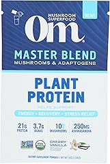 Om Mushroom Superfood Organic Vanilla Master Blend Protein Single, 1.14 OZ