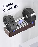 Kitsure 2 Pack Rustproof Shower Caddy Large 2 Shelves Drill-Free Brown view 4
