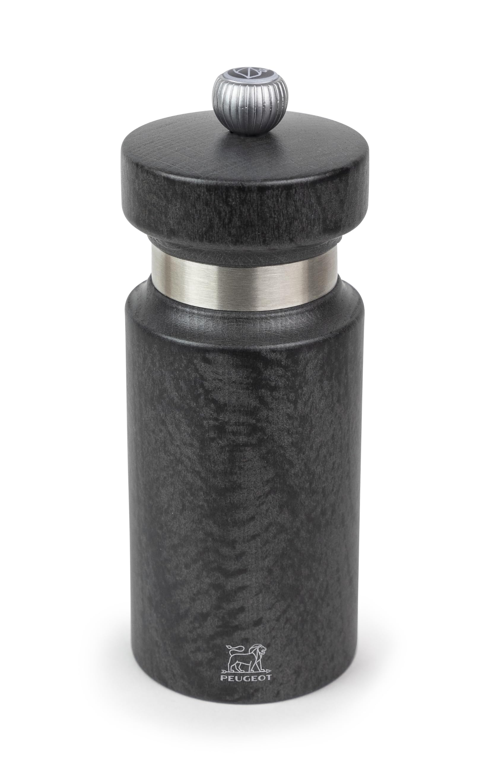 PEUGEOT Salt Mill, Wood, Grey, 5,5 x 5,5 x 14 cm