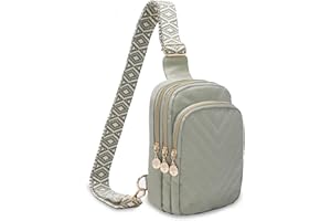 Bunnychill Small Crossbody Sling Bags for Women Men, 3 Zipper Pocket Cell Phone Purse Fanny Packs for Women