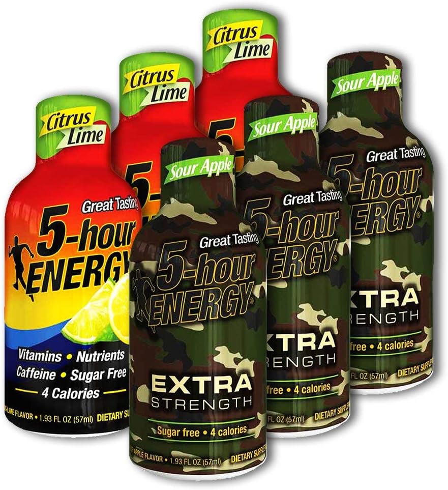 5-hour ENERGY ® Shot, Extra Strength, Sour Apple, 1.93 oz, 2 - 12 Packs: Health & Personal Care