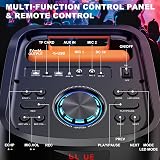 JYX Karaoke Machine with 2 Wireless Microphones 500W Bluetooth PA System view 3