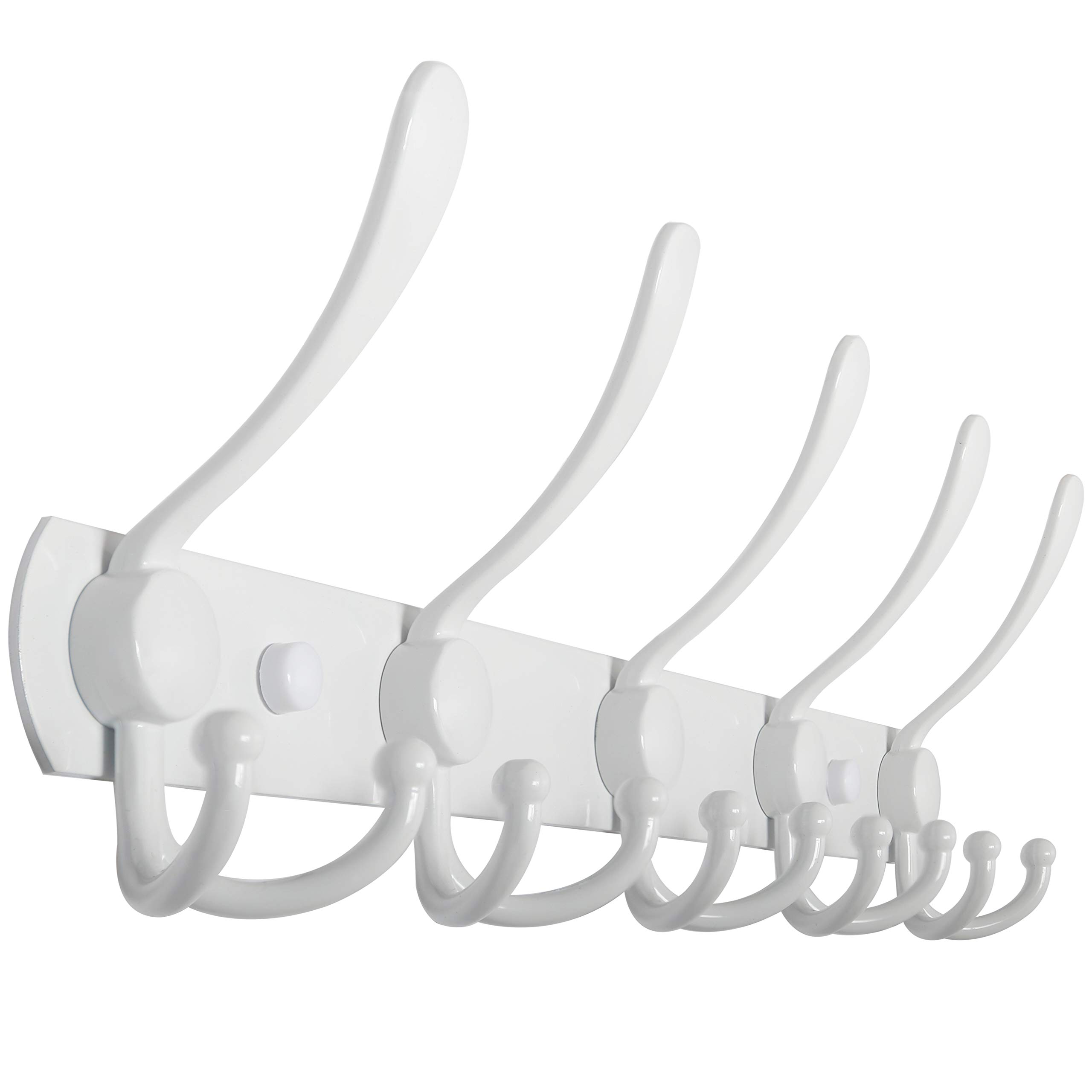 WEBI Coat Rack Wall Mounted White Coat Hooks Wall Mounted,Coat Hanger Wall,Hook Rack,Wall Coat Rack with Hooks for Hanging Coats,Hats,Jacket,Clothes
