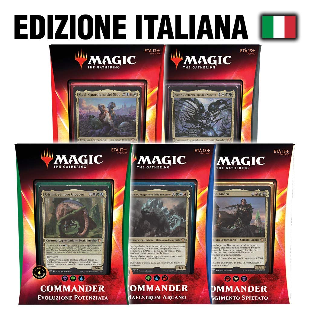 Magic The Gathering MTG Ikoria Commander 2020 Deck Display Box (5) Italiano