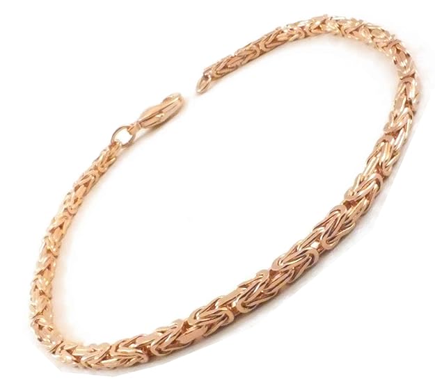 Königskette o. Königs-Armband Gold Doublé o. Rotgold Doublé Halskette Goldkette Herren-Kette Damen Fußkettchen Anhängerkette 