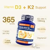 Zipvit Vitamin D3 4000iu & Vitamin K2 MK7 100µg 365 Tabs view 4