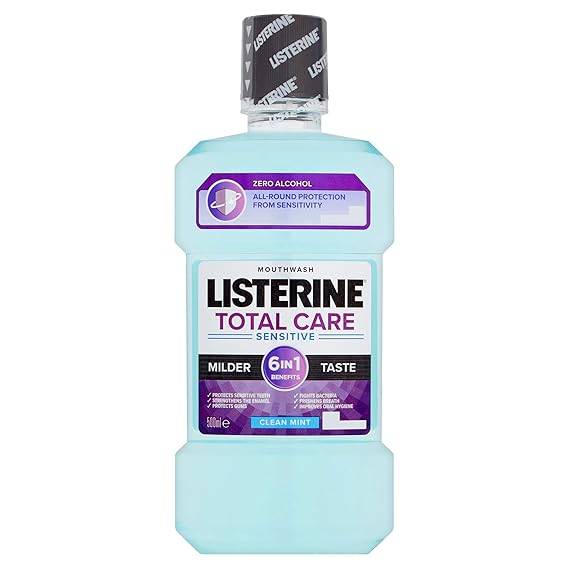 Listerine Total Care Sensitive MouthWash Clean Mint, 250 ml Amazon.co