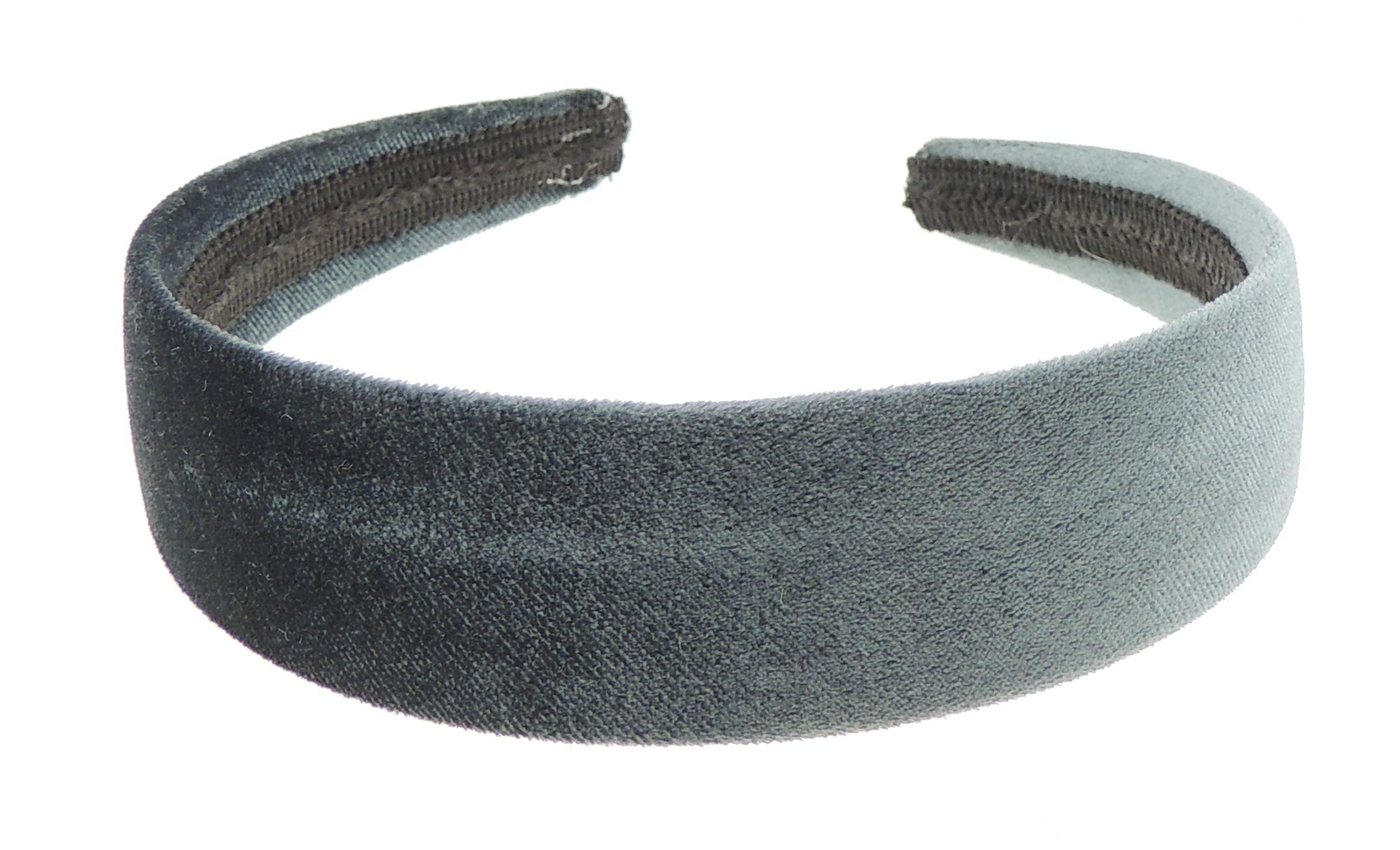 Ladies Girls Evening 3cm Wide Velvet Headband Alice Band (Grey)
