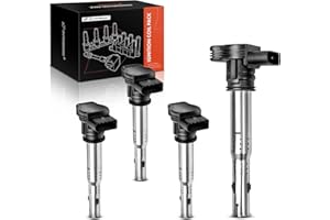 A-Premium 4PCS Ignition Coil Packs Compatible with Audi & Volkswagen Vehicles - 1.8L 2.0L 4.2L - A3 2006-2013, A4 2005-2016, 