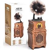 Retro Bluetooth Speaker with FM Radio, USB, TF Card, AUX Player For Home | Vintage Radio Built-in 1800mAh Rechargeable Battery,Bluetooth 5.3,Rich Bass For Office Kitchen,Gifts,Classic Portable Speaker