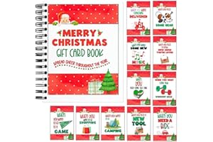 Merry Christmas! Gift Card Book,5x7 Color Spiral-Bound Merry Christmas Card Book,Christmas Gift C-ard B-ook - Surprises On Ev