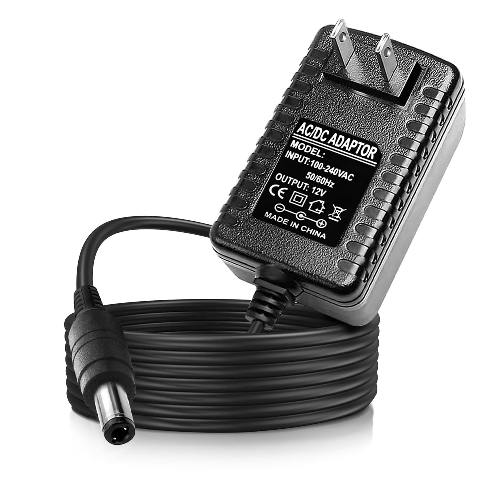 Photo 1 of 12V Charger for Audio Technica Turntable Charger Power Cord for Audio-Technica AT-LP60X AT-LP60X-BK AT-LP60X-BW AT-LP60XBT-RD AT-LP120XUSB-BK Record Player,Tacklife HA2 T6 T8 Pro Power DC Adapter