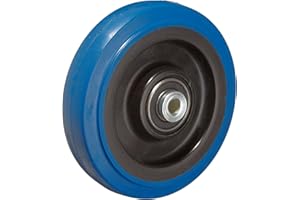 RWM Casters - SWB-0412-06 Signature Premium Rubber Wheel, Precision Ball Bearing, 250 lbs Capacity, 4" Wheel, Dia, 1-1/4" Wheel, Width, 1-5/8" Plate Length