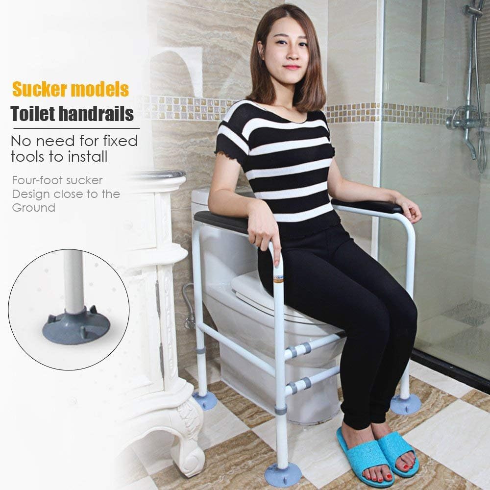 Doremy Bathroom Safety Toilet Rail Stand Alone Adjustable Handrail Frame Suction Cups for The Elderly and The Pregnant Weak Patients Disabled Postoperative Safe Support Aid: Health & Personal Care