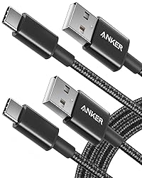 Anker USB C Cable, [2-Pack, 6ft] Premium Nylon USB