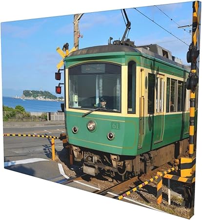 Amazon Co Jp Braksent アートパネル インテリア絵画 油絵 鎌倉路面電車 ポスター イラスト キャンバスアート 壁飾り 壁掛け おしゃれ 寝室 装飾画 風景画 Hd写真 モダン的な部屋飾り 新築お祝いに最適 30x40cm Generic