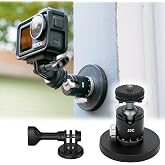 JJC Camera Metal Magnetic Mount with Ball Head,1/4"-20 Screw &amp; Cold Shoe | for DJI Osmo Pocket 4 3 Nano Action 6 5 Pro 4 3 for Gopro Hero 13 12 11 10,for Insta360 X5 X4 X3 Ace Pro 2,Digital Camera