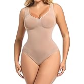 Atbuty Full Body Shapewear Scoop Neck Thong Shapewear Bodysuit Shape wear Tummy Control