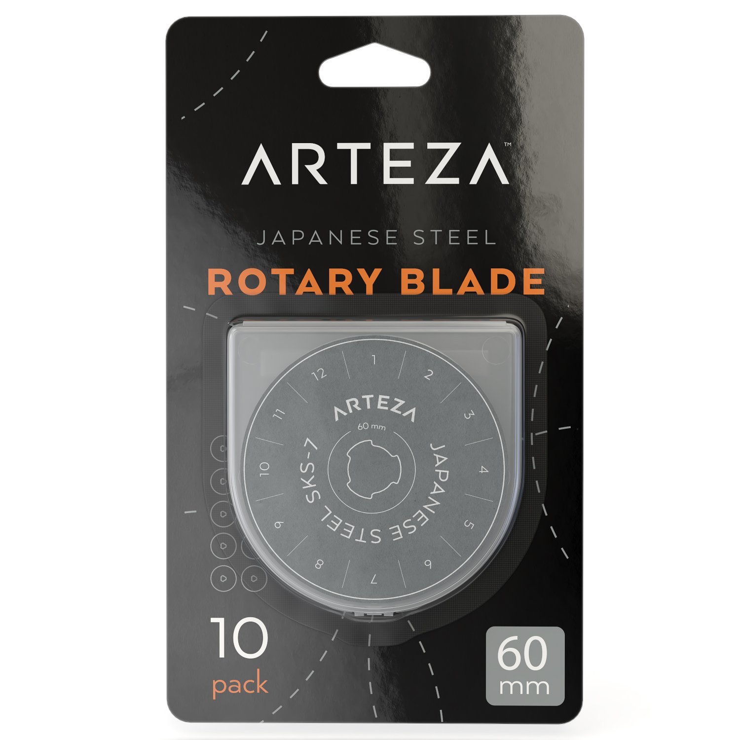 Arteza 60mm Quilting Rotary Cutter Replacement Blades, Fits Olfa