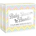 Baby Shower Bundle - 7 Fun Baby Shower Games (gender neutral party games pack for 1-20 guests - unisex/girls/boys)