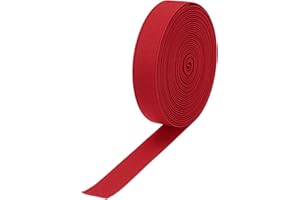 MECCANIXITY Elastic Bands for Sewing 0.6"(1.5cm) 5 Yard Red Knit Elastic Spool High Elasticity for Wigs, Waistband, Pants