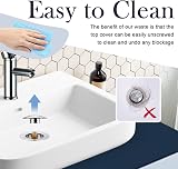 Hapilife Pop Up Waste for Bathroom Sink Chrome Click Clack with Overflow view 8