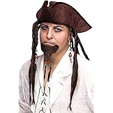 Fun World Men's Pirate Instant Costume Kit, Multi, Standard