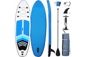 GZKYYLEGS Stand Up Paddle Board, Yoga Board with Durable SUP Accessories & Carry Bag - Wide Stance, Surf Control, Non-Slip Deck, Leash, Paddle and Pump for Youth & Adult