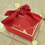 YAAVAAW 22m Burgundy Red Satin Ribbon 75mm Thick Gift Wrapping 3 Inch Wide view 6