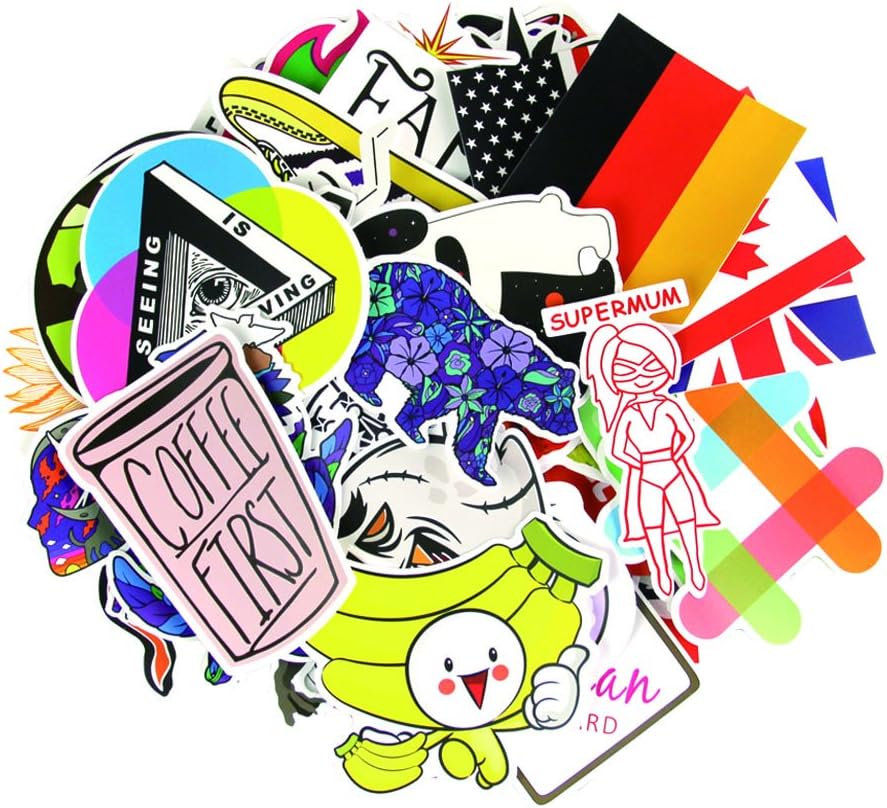 Stickers,Coolmate 110pcs Graffiti Decals Pack for Guitar Car Motorcycle Bicycle Skateboard Laptop Luggage Vinyl Sticker,Bumper stickers (Set1 110pcs)