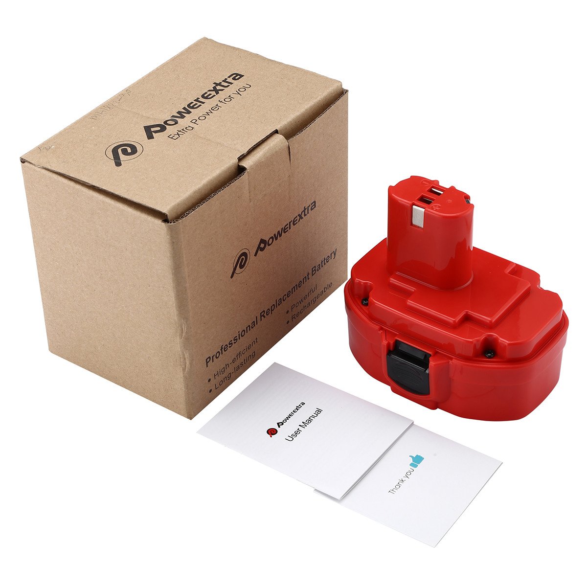 Powerextra Batería de repuesto 12V 2.0Ah Ni-MH para Makita 1200, 1220, 1222, 192598-2, 192681-5