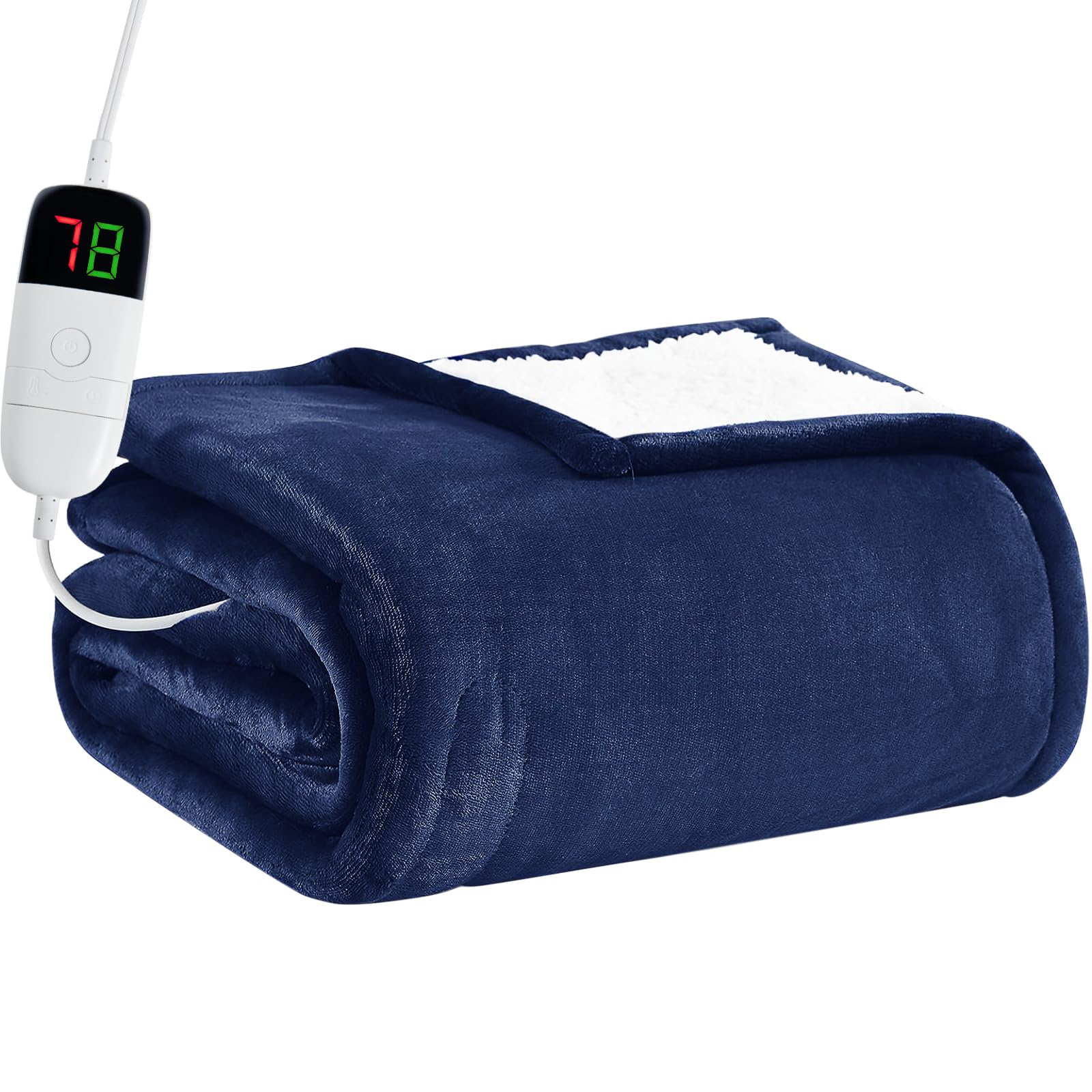 BOMOVA Heated Electric Blanket Full Size - 72" x 84" Heating Blanket with 10 Heating Levels & 8 Hours Auto Off, Warm Flannel Blanket with Over-Heat Protection, for Women, ETL & FCC Certified Image BOMOVA Heated Electric Blanket Full Size - 72" x 84" Heating Blanket with 10 Heating Levels & 8 Hours Auto Off, Warm Flannel Blanket with Over-Heat Protection, for Women, ETL & FCC Certified Image