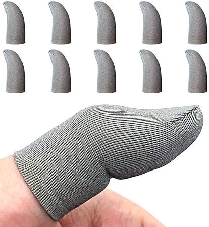 Amazon Co Jp 二層エッジ折り 薄型 10個入り ゲーム指サック スマホ用指カバー 音ゲー スマホゲーム 手汗対策 銀繊維 高感度 操作性アップ 全機種対応 家電 カメラ