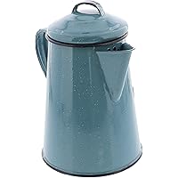 Cinsa Enamelware Coffee Pot (Turquoise Color) - 6 Cups - Camping Essentials - Hot Water for Coffee and Tea - Light and…