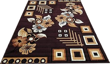 Paradise Carpet Creation Traditional Antique Carpet (Brown, Acrylic, 5 X 7 Feet)