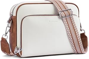 Lexiyat Crossbody Purses for Women Vegan Leather Travel Anti Theft Bags Guitar Strap Shoulder Purse with Built in Wallet