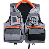 Goture Fishing Vest,Lightweight Breathable Nylon Fly Fishing Vest for Men and Women,20 Pockets Vests for Outdoor Activities