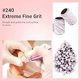 MelodySusie Nail Drill Sanding Bands 100Pcs 240 Grit Zebra Mandrel Bits view 4