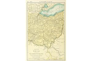 Independently Published Ohio Map Journal: Vintage 1891 Ohio Travel Map Notebook (Full Color Matte Cover, 6x9 inches, 120 Lined Pages)