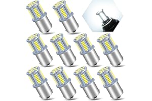 JEFLYM 1156 LED Bulb White, 7506 1141 1003 BA15S RV Interior Light Bulbs 4014 39-SMD Replacement for 12V RV Interior Ceiling Dome Light/Travel Trailer/Boat Indoor/Camper Light Bulbs （10pack