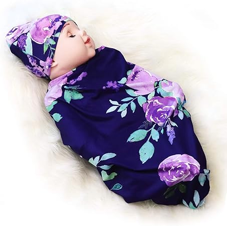 matching swaddle and hat boy